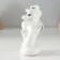 Souvenir Ceramics "White Cobra with a bouquet and in a hat" with gold 3.5x5x9 cm