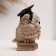Figure "Owl" beige, 12x8x6cm