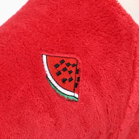 Sweater "Arbuz", velor, size L (DS 35, Osh 30, OG 45 cm), red-3