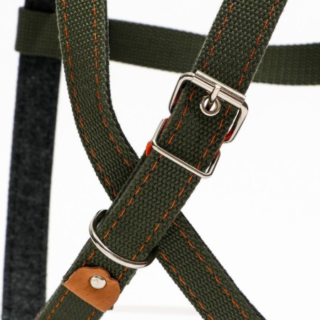 Sleaner harness on the felt multi-sized, 2.5 cm, Osh 40-60 cm, og 40-60 cm, dark green-2