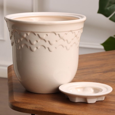 Pot Flower Uta No. 3, white 2.5 liters-1