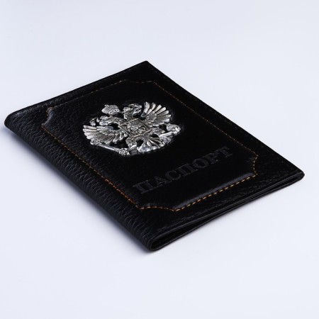 Cover for passport, black color-3
