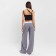 Women's pants with contrasting belt MIST R.48, Gray