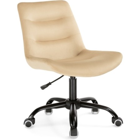 Computer chair Ordi Metal/velor, black/beige 56x65x85 cm