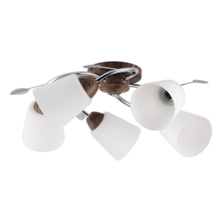 Lamp Ceiling Economy Highlight 66002/5WD+CR WT, 5x40W, E27, 22x55x55 cm, beige color