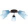 Causte "Online" (cylinder) 5x15W E27 Model: BR 00223 Wenge/Blue