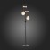 Floor lamp EVOLUCE. SL1142.405.01. Bagetti. 2x60 watts, E27, 24x26x160 cm, black color, light wood