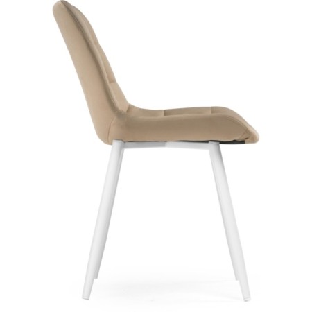 SHEET on a metal frame Chelsea Metal/velor, white/beige 50x60x80 cm-2