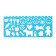 Set of stencils, 4 pieces, plastic figures mix