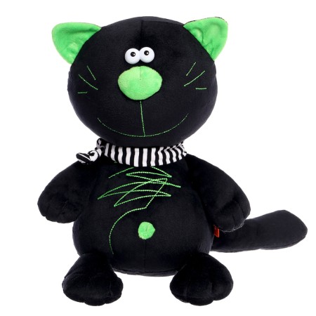 Soft toy "Cat Baton", black color, 30 cm-3