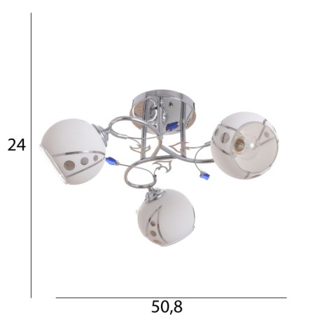 Aura chandelier 3x40W E27 Chrome Model: 2612363-4