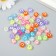 Beads for creativity Plastic "White Smiley on color" set of 20 g 0.5x1x1 cm