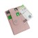 Cartholder, genuine leather, pink 11x8x1 cm
