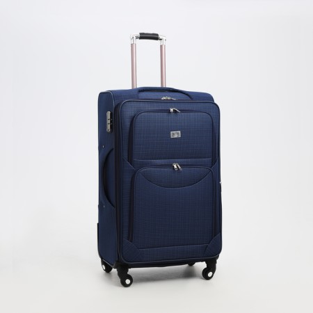 Big suitcase 28 ", lightning department, code castle, 4 wheels, 2 outer pockets, blue color-1