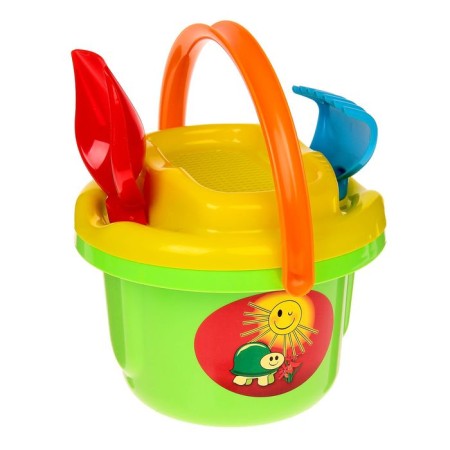 Sanding set No. 193: large bucket, large strainer, spatula, robbery), Mix color