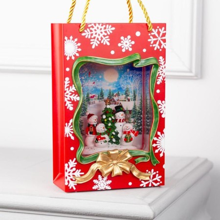 LED figure "Gift package" 15 × 23 × 7 cm, plastic, AAX3 batteries (not in the kit), USB, glow warm white-1