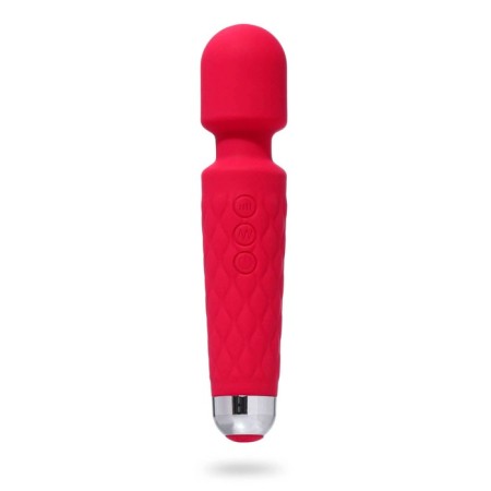 Massage vibrator, 20 frequencies, 16 modes, 20.4 x 4.2 cm, red