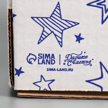 Box for a cake with a window, confectionery packaging "Stars" 30 x 30 x 19 cm-4