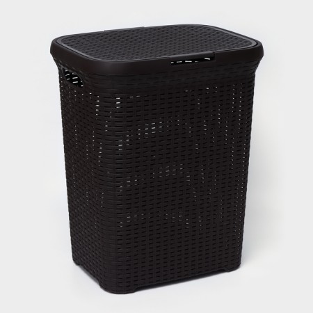 Besnaya basket with a rattan lid, 60 l, 34 × 44 × 56 cm, color mix-4