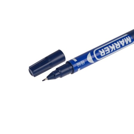 Permanent marker, double -sided, round, 2 mm/0.7 mm, blue-3