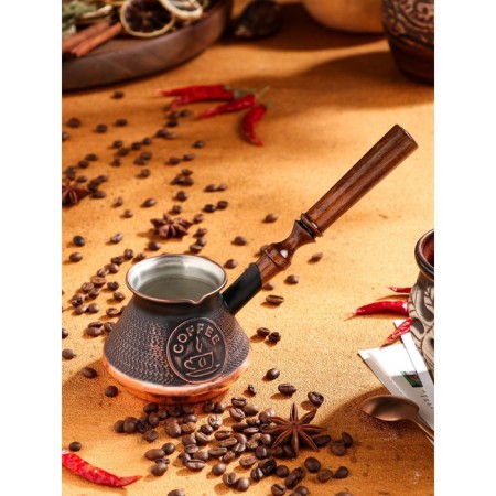 Turk for coffee "Armenian jezva", copper, 270 ml-4