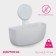 Holder for bathrooms on Velcro of the Dolyan, 16.5 × 6.5 × 17cm, white color