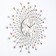 Watching clock, interior, large "Otzier", silent, D-59 cm, dial d-22 cm