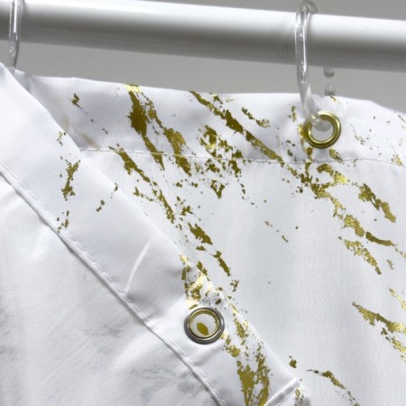 Bath curtains dasch 180x200 cm, BT-829982, gold in marble-3