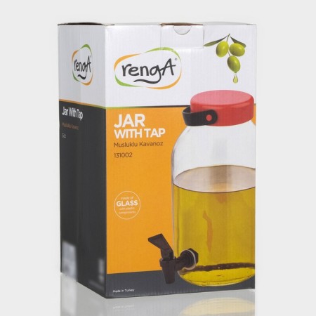 Glass jug with a macro tap, 5 liters-5