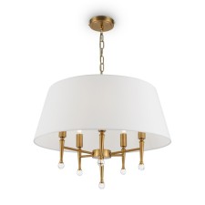 Suspended lamp Freya Fr5190PL-05BS3 Rosemary, 580x580x1435 mm, E14, 5x40W, brass color