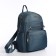 A backpack with a zipper, 5 outer pockets, pencil case, turquoise color