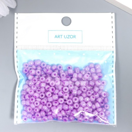 Glass beads 6/0 "Color middle. Lilac" 30 g-2
