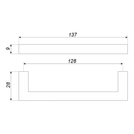 Cappio Square2 RSC007, aluminum, m/o 128 mm, Black Color Black-8