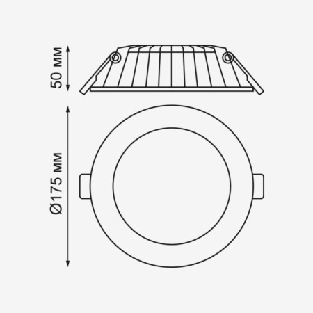 Lamp built -in Novotech. Gesso, 20W, 50x175x175 mm, white color-1