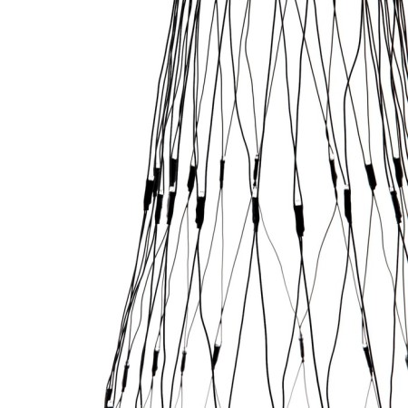 Garland "Network" d = 1.8 m with a ring onto the Christmas tree, IP20, dark thread, 224 LED, glow of multi, 8 modes, 220 V-3