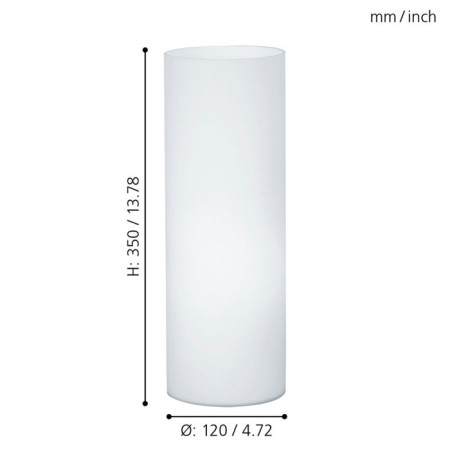 GEO 1x60W table lamp E27, white 35 cm-2