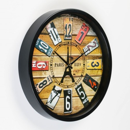 Wall clock, series: interior, "Paris", discrete move, D-30 cm, aa-1
