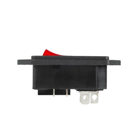 Key switch 250 V 6 A (4C) On -OFF red with backlight and plug C14 3pin Rexant-5