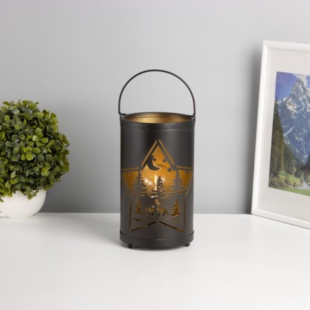 Light "Night Forest" Led 3haa Black 12x12x20.5cm