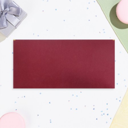 Money envelope "Happy Anniversary!" roses in Bordeaux, embossing, 19.5 x 9 cm-2