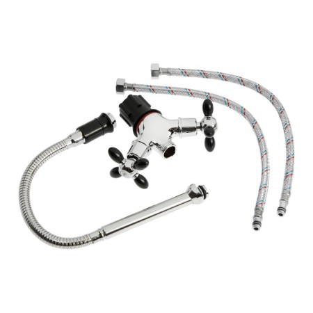 Kitchen mixer ZEIN ZC2029, two-wound, flexible surge, crane boux Brass 1/2 "-6
