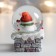 Souvenir Polystone Water Ball "Snowman on a Pipe with Gifts" 4.5x4x6.5 cm