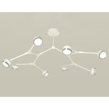 Комплект подвесного поворотного светильника Ambrella light, Traditional DIY, XB9059151, 8хGX53, цвет белый песок, серебро полированное