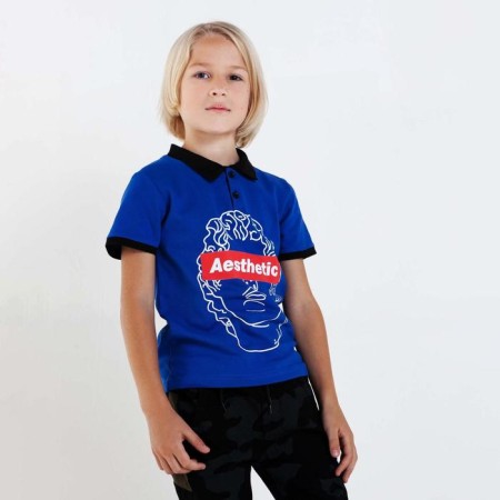 T-shirt-Polo for a boy, color Vasille, height 152 cm (12 years)