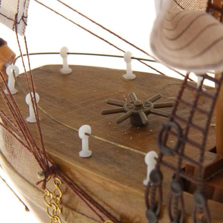 Souvenir medium -sized “Astrilde” ship, light tree, beige sails, 48.5x4x8 cm-9