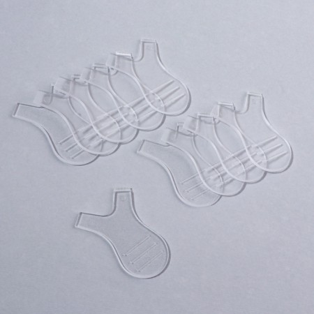 Set of applications d/lamine eyebrows/eyelashes 10pcs/nab (price per set) plastic transparent package QF-2