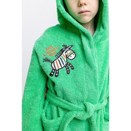 Baby robe, height 104 cm, green color-4