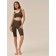 Women's bicycles with a braid "Kosichka" Mirey Short Leggings Plait, size 46-48, color dark brown