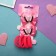 Sofia hair set (4 elastic bands, 2 clamps) Bow's bow, pink