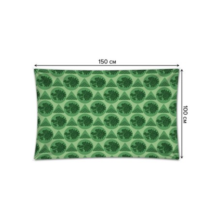 Decorative panel with photo printing "Green Dragon", horizontal, size 100x150 cm-1